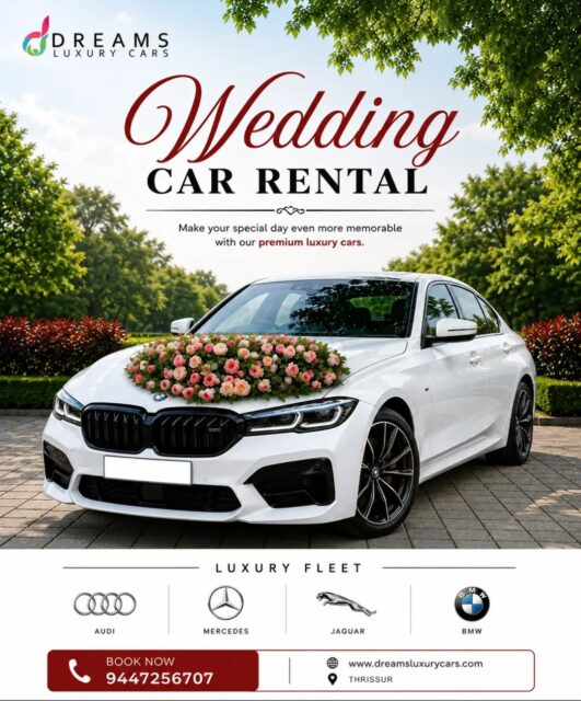 Wedding Car Rentals 🚗🚗

ᴍᴀᴋᴇ yᴏᴜʀ ᴡᴇᴅᴅɪɴɢ ᴅᴀy ᴍᴇᴍᴏʀᴀʙʟᴇ ᴡɪᴛʜ ᴅʀᴇᴀᴍꜱ ʟᴜxᴜʀy ᴄᴀʀꜱ..

Rent it out
DM us for further details 📩
Inquire with us +91 94472 56707