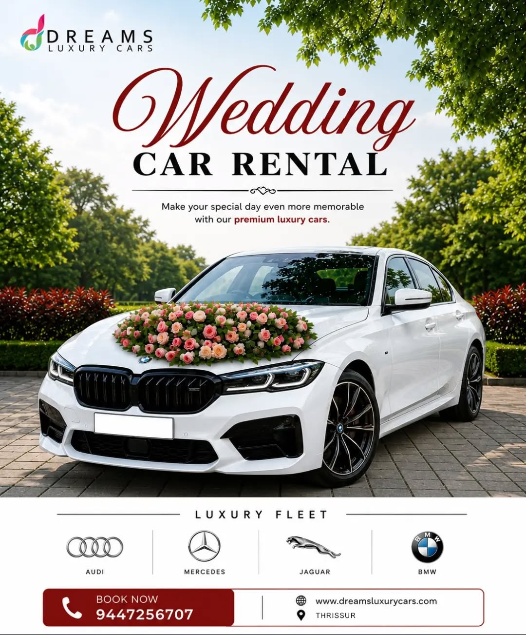 Wedding Car Rentals 🚗🚗

ᴍᴀᴋᴇ yᴏᴜʀ ᴡᴇᴅᴅɪɴɢ ᴅᴀy ᴍᴇᴍᴏʀᴀʙʟᴇ ᴡɪᴛʜ ᴅʀᴇᴀᴍꜱ ʟᴜxᴜʀy ᴄᴀʀꜱ..

Rent it out
DM us for further details 📩
Inquire with us +91 94472 56707